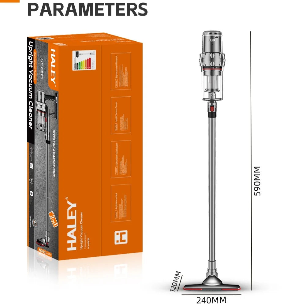 Aspirator Vertical 2 în 1 HALEY® HY-1905, 1000W, 6.0m Rază de Acțiune, Capacitate 1.2L, Tehnologie Ciclonică, Filtrare Multi-HEPA, Îndepărtare Păr de Animale